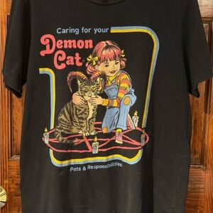 Bella Canvas Black 'Demon Cat' Graphic T-Shirt